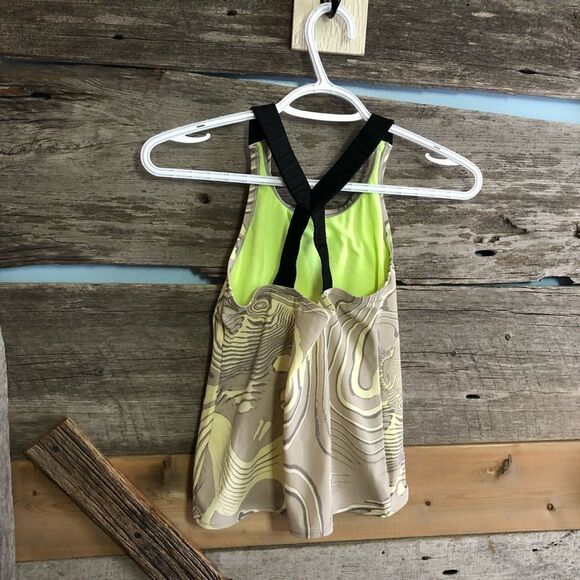 nike Size Large (11-13yrs) Yellow Neon/Black Activewear Tank Top - Picture 3 of 4